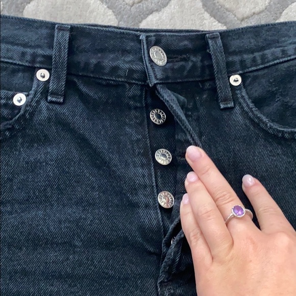 Agolde Black Denim Skirt - Picture 9 of 11